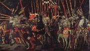UCCELLO, Paolo The battle of San Romano the intervention of Micheletto there Cotignola Norge oil painting reproduction
